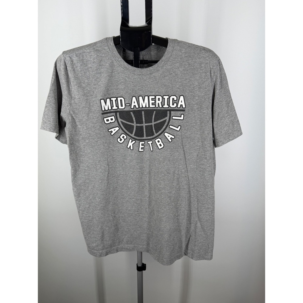 Nike Mid-America Basketball T-Shirt Gray Graphic Claim Victory Mens Large L